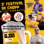 3º Festival de Chopp: dia 13 de agosto no Sindmon-Metal